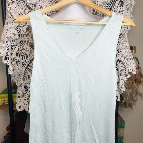 Soft Surroundings‎ Teal Blue Tank Top M - Picture 1 of 4